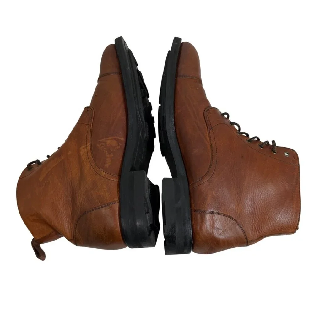 Taft The Dragon Boot Brown Leather Ankle Boots Lace Up Spain Mens 41 US 8-8.5